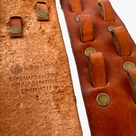 Linea Pelle Brown Leather Belt Snaps Vintage main image 15